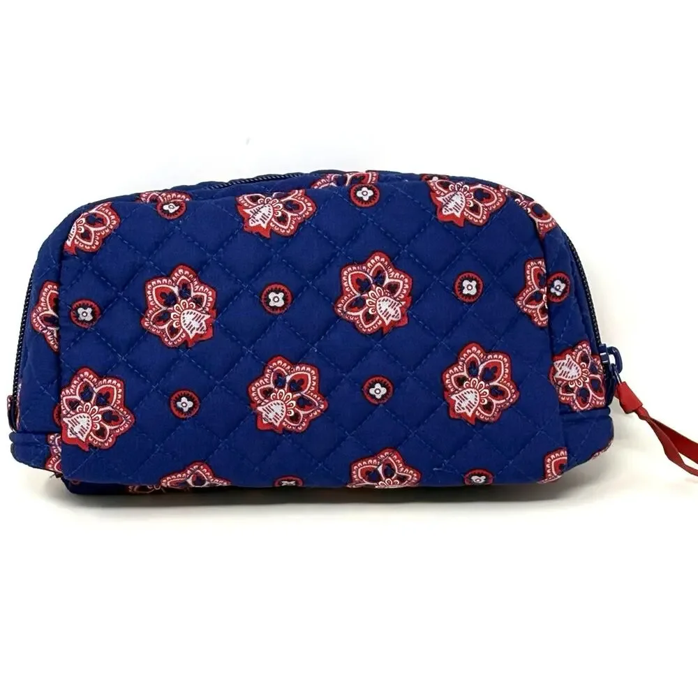 Vera Bradley NFL New York NY Giants Makeup Medium Cosmetic Bag Pouch NWT